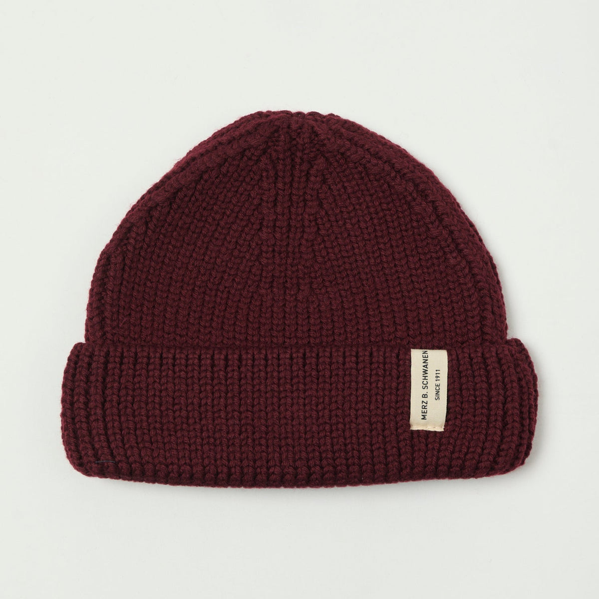 Merz b. Schwanen Loose Knit Wool Beanie - Burgundy