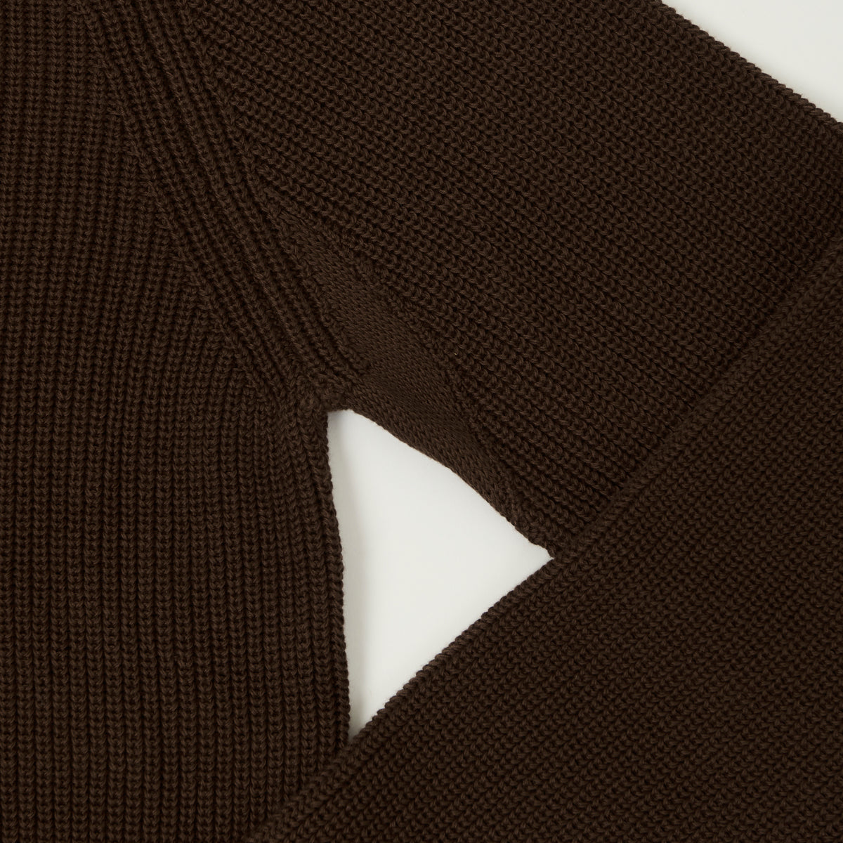 Merz b. Schwanen Cotton Ribbed Sweater - Chocolate