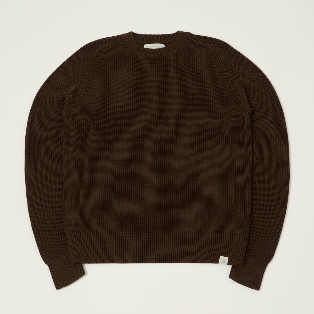 Merz b. Schwanen Cotton Ribbed Sweater - Chocolate