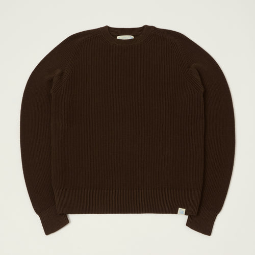 Merz b. Schwanen Cotton Ribbed Sweater - Chocolate