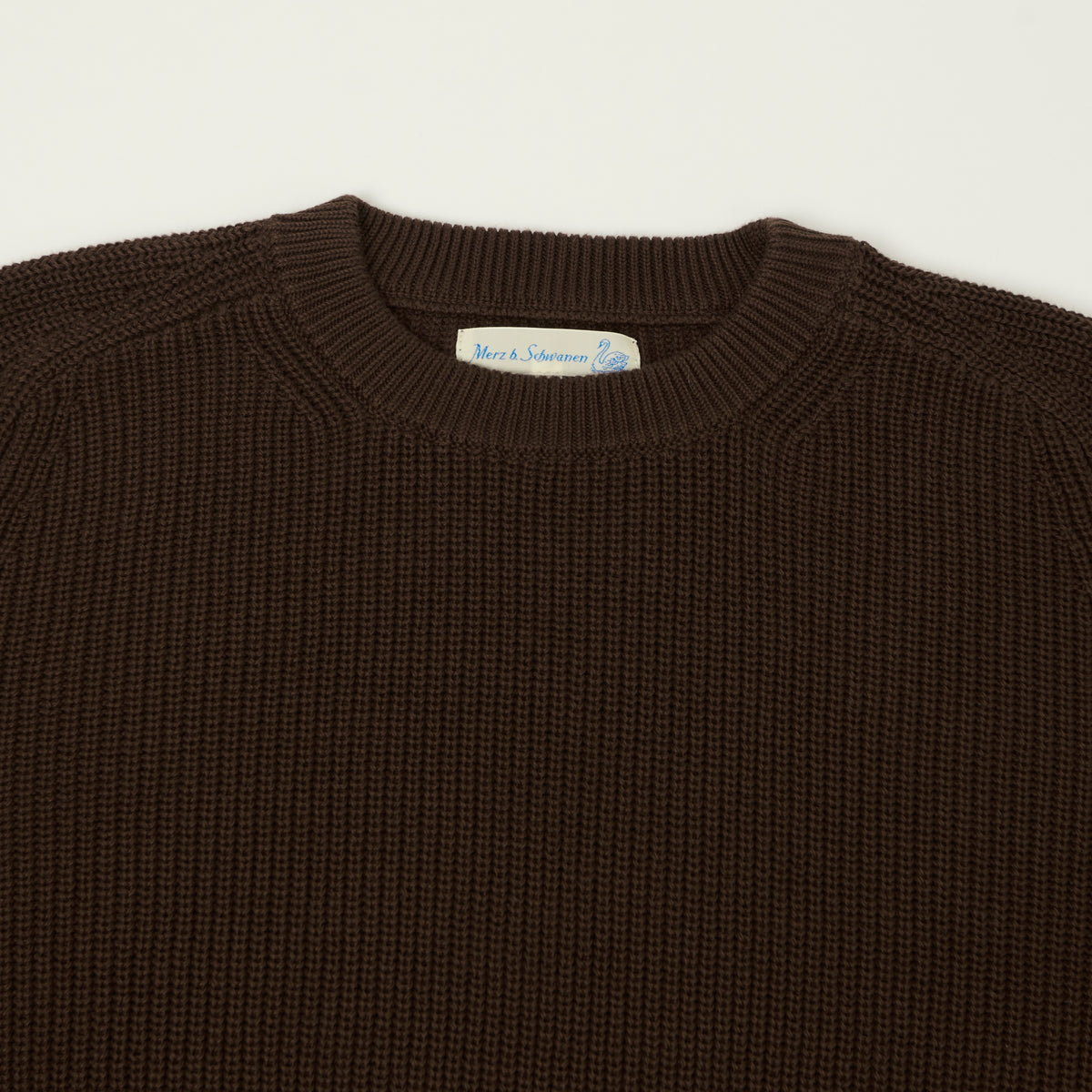 Merz b. Schwanen Cotton Ribbed Sweater - Chocolate