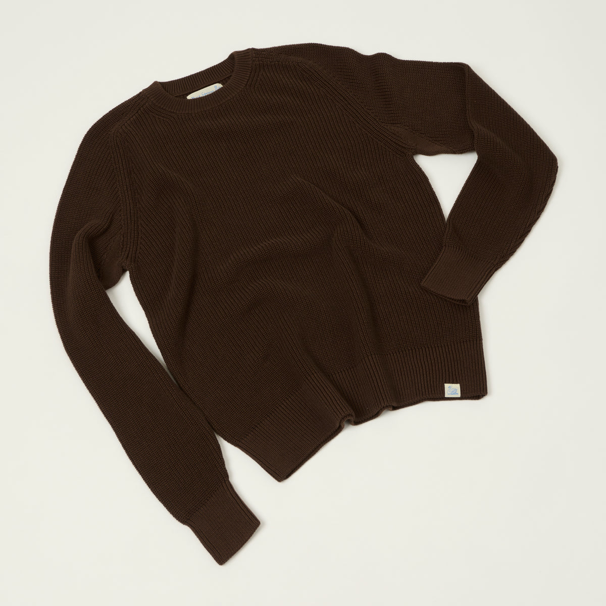 Merz b. Schwanen Cotton Ribbed Sweater - Chocolate