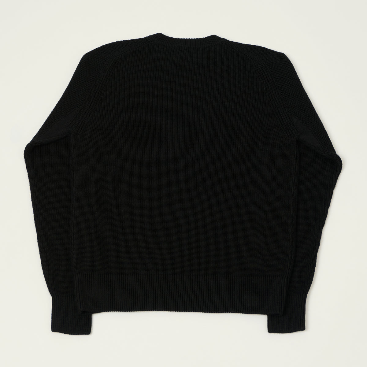 Merz b. Schwanen Cotton Ribbed Sweater - Deep Black