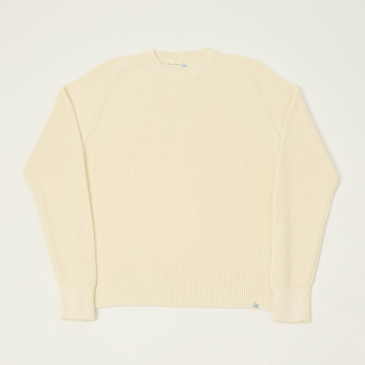 Merz b. Schwanen Cotton Ribbed Sweater - Nature