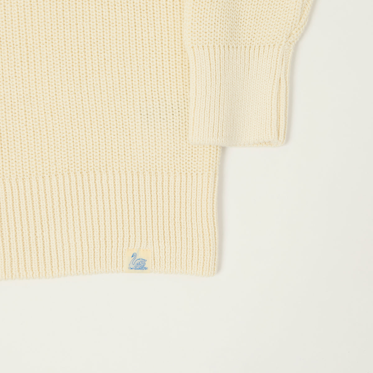 Merz b. Schwanen Cotton Ribbed Sweater - Nature