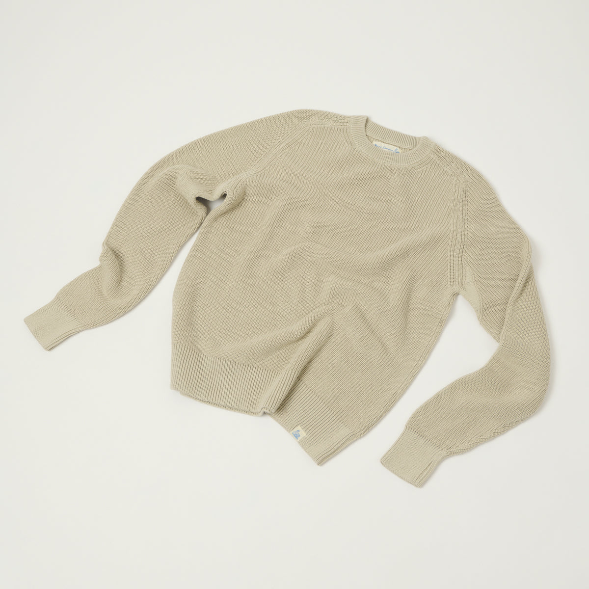 Merz b. Schwanen Cotton Ribbed Sweater - Sand