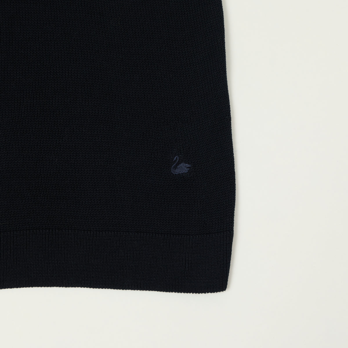 Merz b. Schwanen Knitted Polo Shirt - Dark Navy