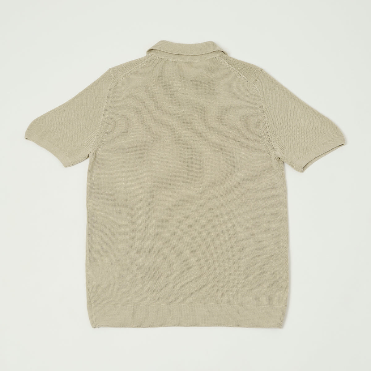 Merz b. Schwanen Knitted Polo Shirt - Sand