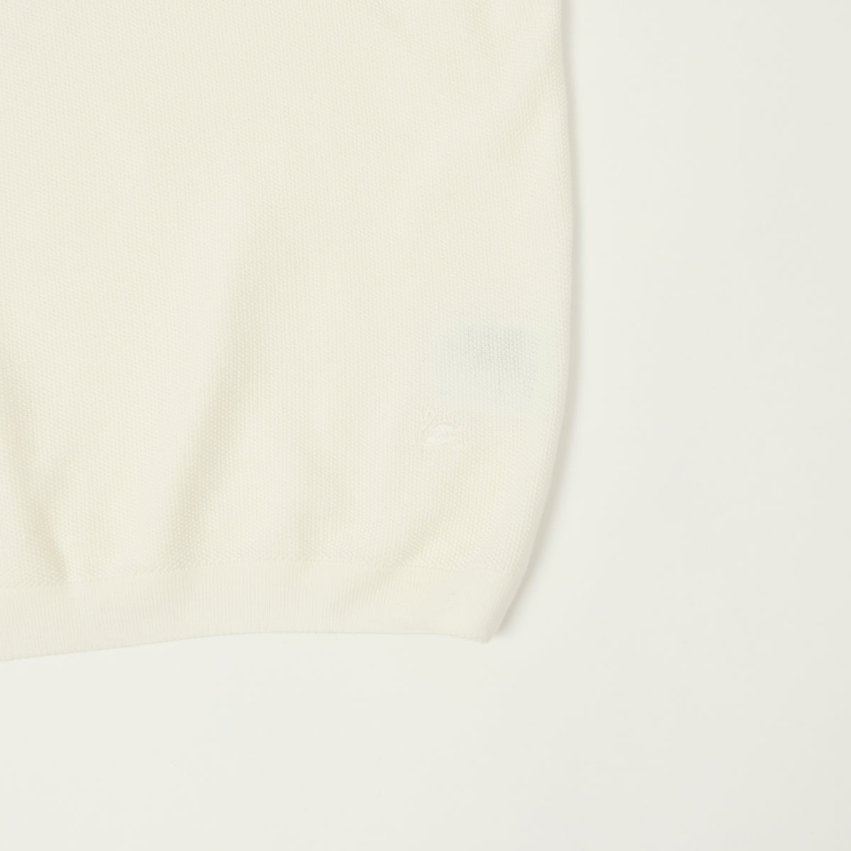 Merz b. Schwanen Plant Based Pique Polo Shirt - White