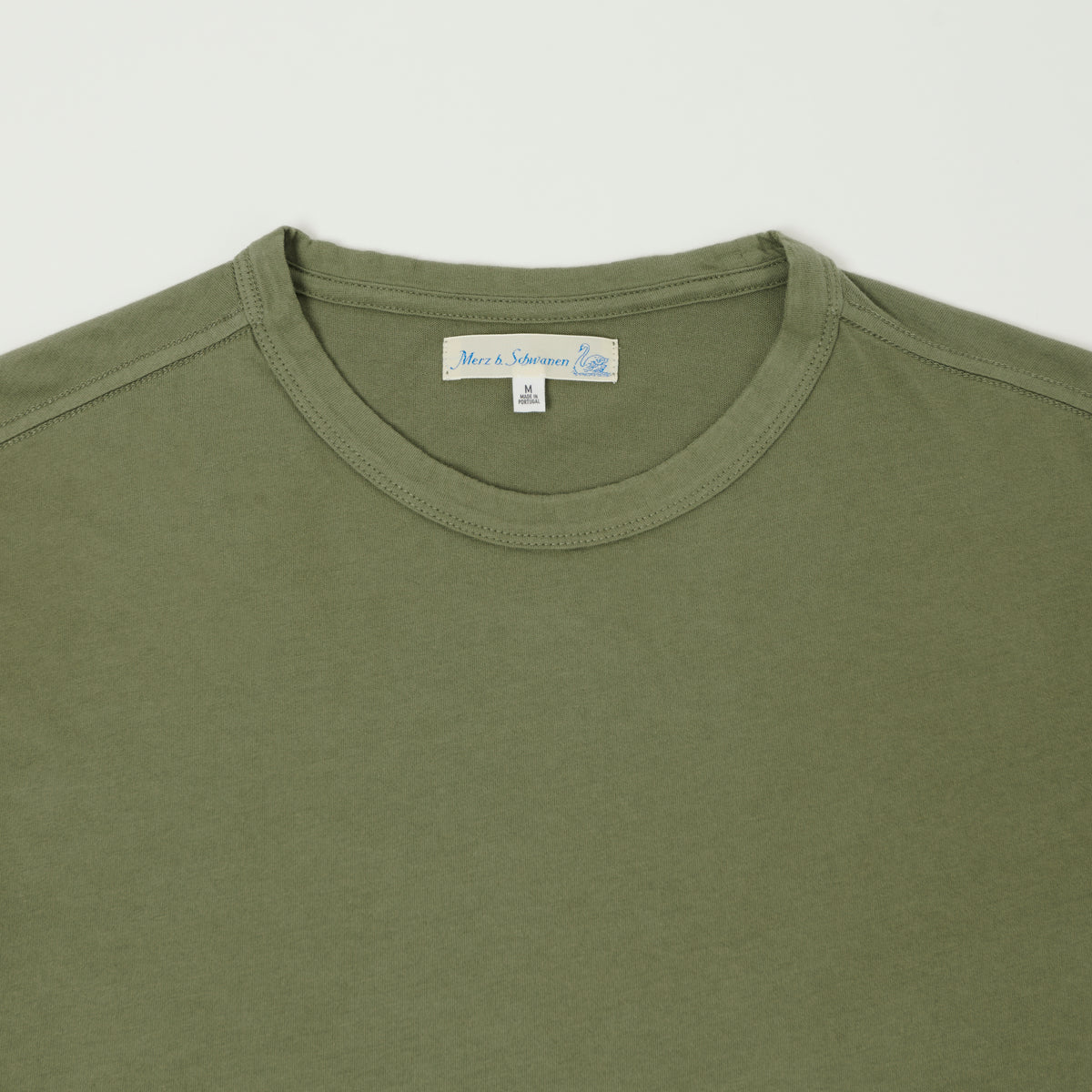 Merz b. Schwanen Pima Cotton T-Shirt - Light Army