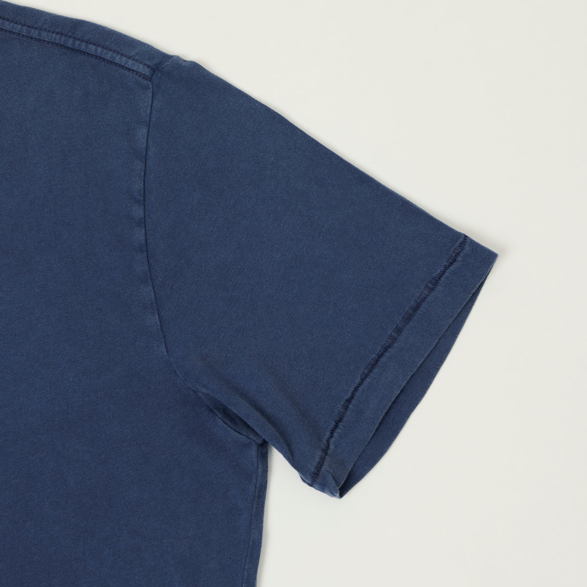 Merz b. Schwanen Pima Cotton T-Shirt - Mid Wash Indigo