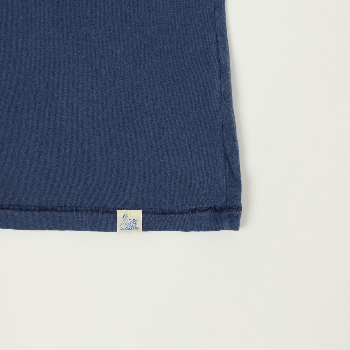 Merz b. Schwanen Pima Cotton T-Shirt - Mid Wash Indigo