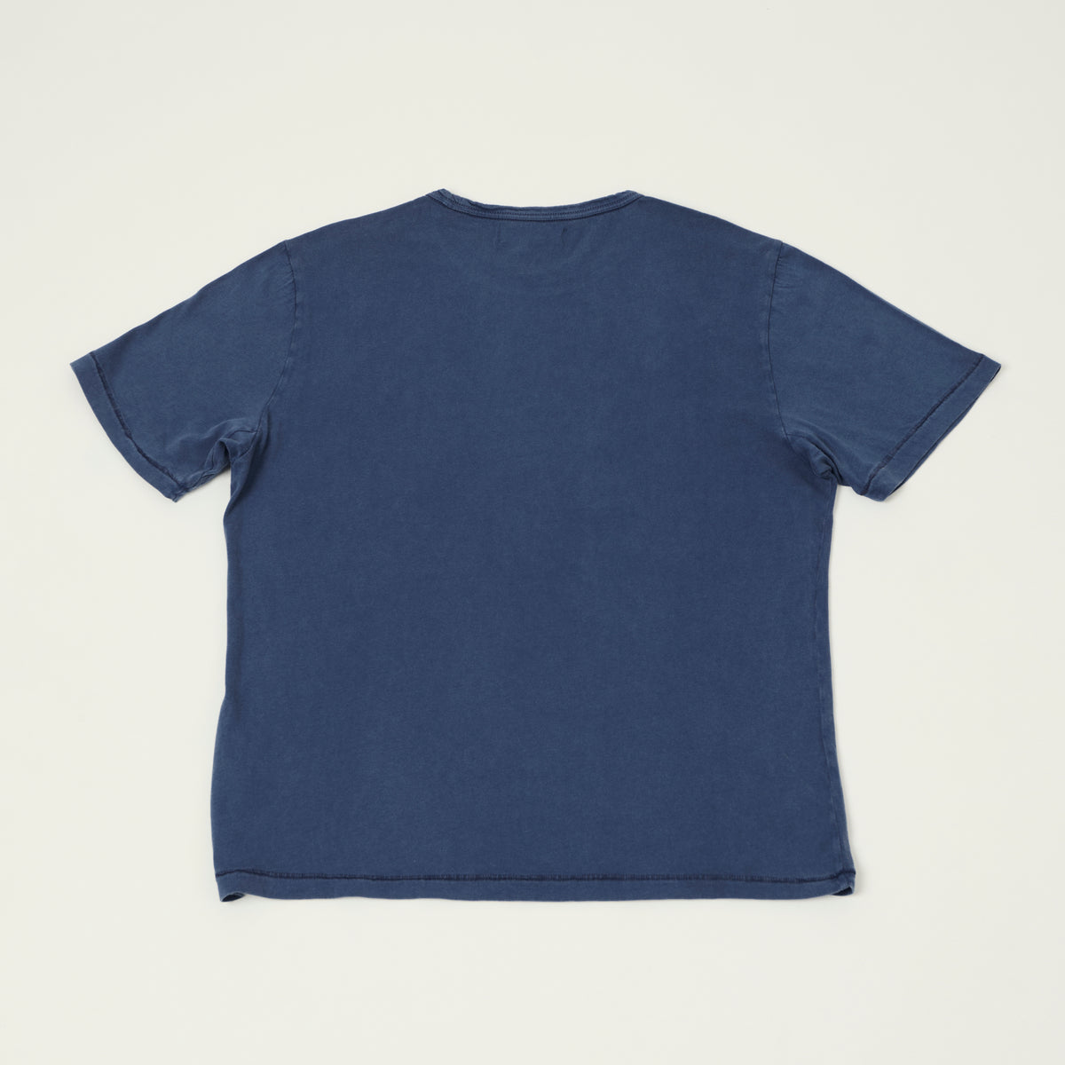 Merz b. Schwanen Pima Cotton T-Shirt - Mid Wash Indigo