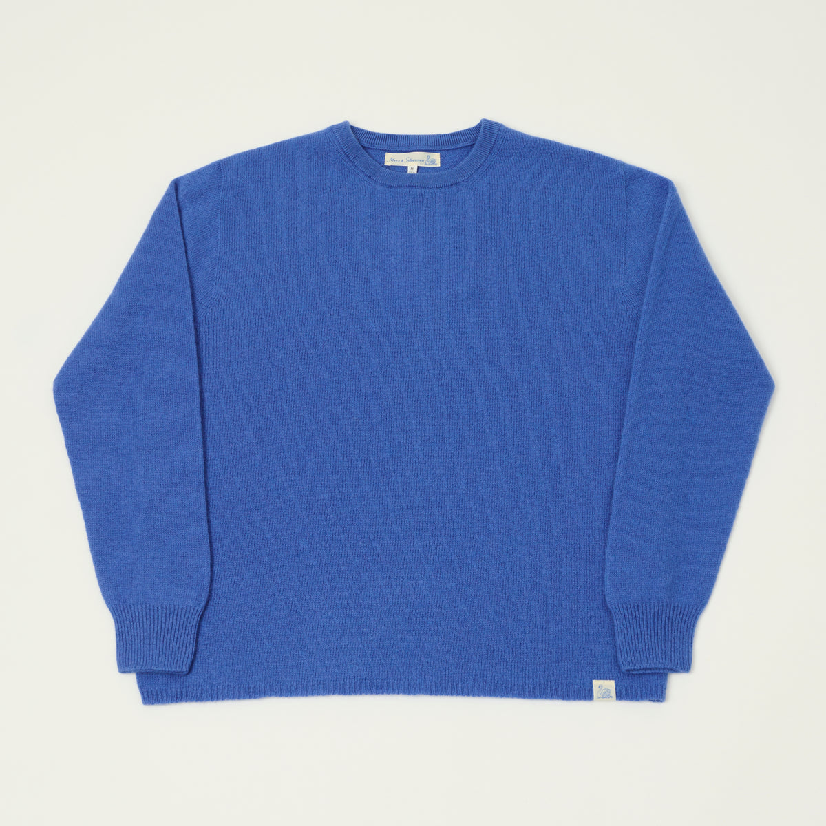 Merz b. Schwanen Lightweight Wool-Silk-Cashmere Sweater - Washed Blue