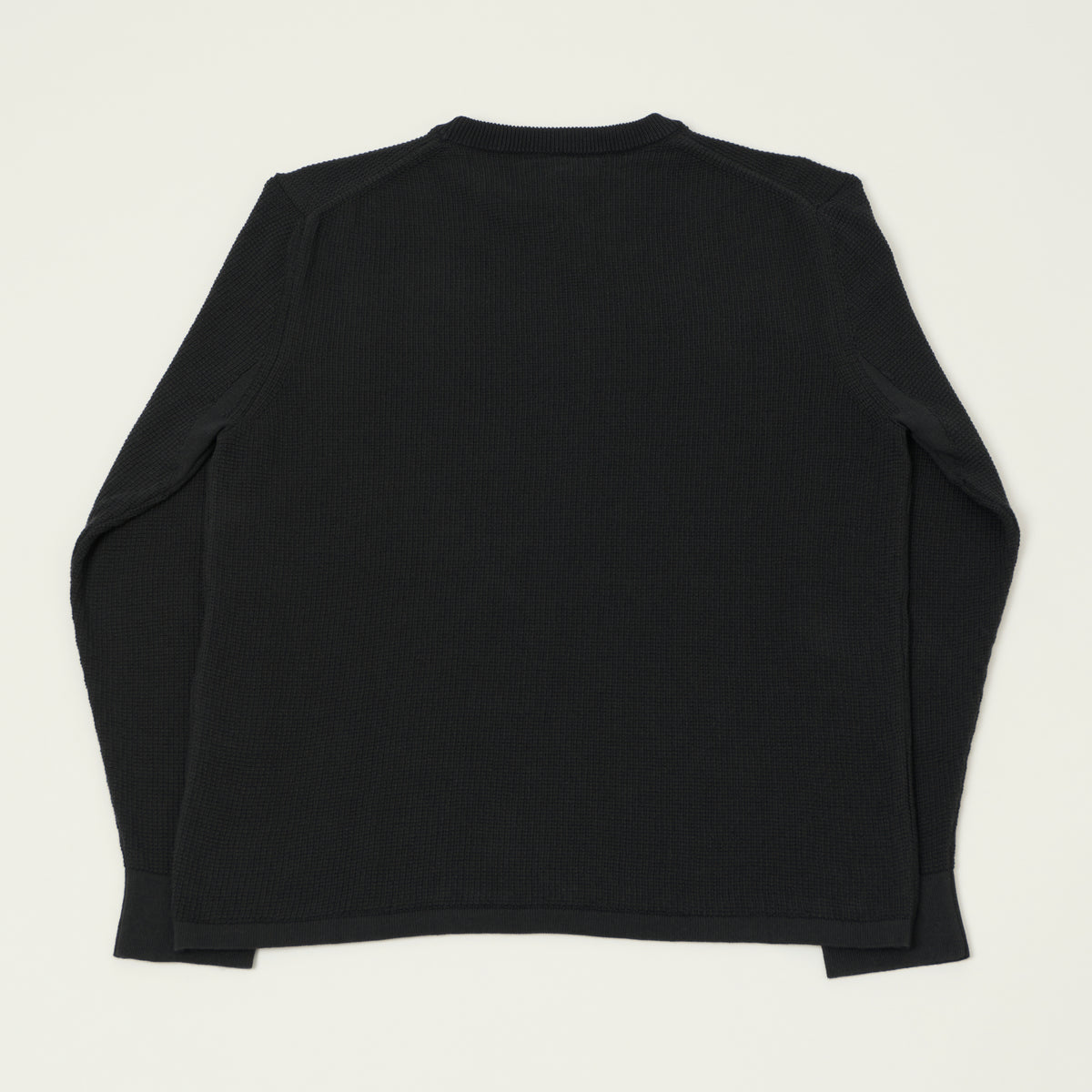Merz b. Schwanen Lightweight Waffle Knit Sweater - Charcoal