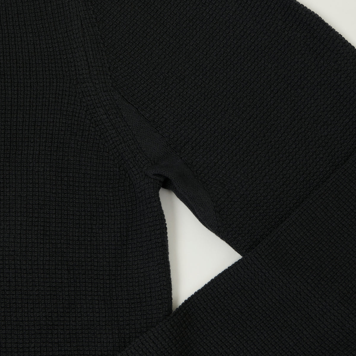 Merz b. Schwanen Lightweight Waffle Knit Sweater - Charcoal