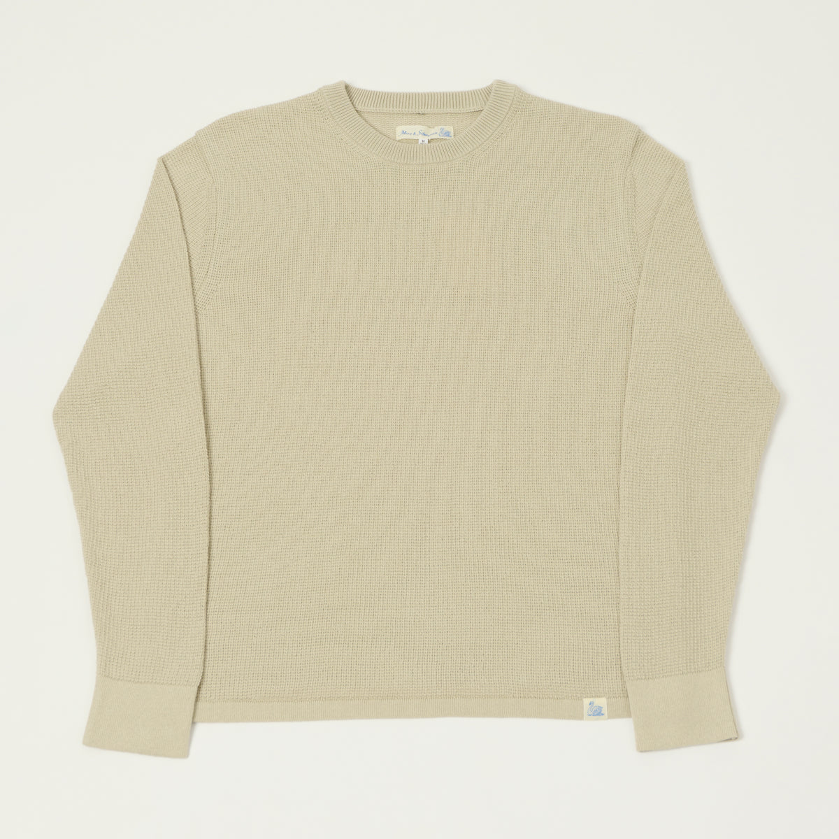 Merz b. Schwanen Lightweight Waffle Knit Sweater - Sand