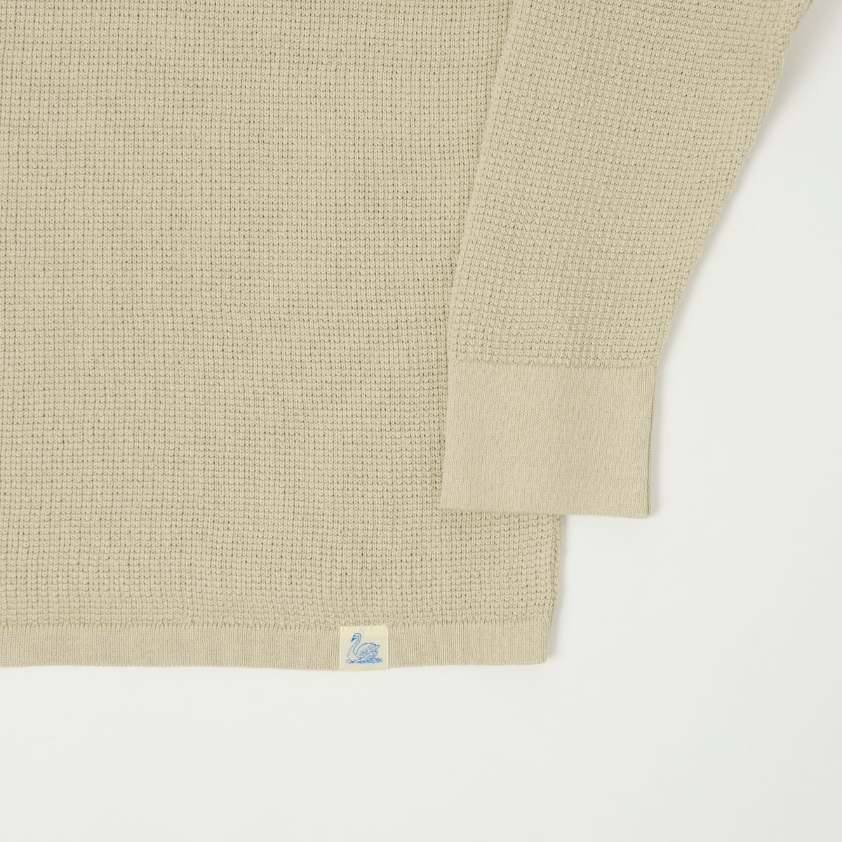 Merz b. Schwanen Lightweight Waffle Knit Sweater - Sand