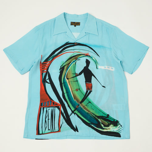 Micky Oye X Brian Bent Aloha Shirt - Sky Blue