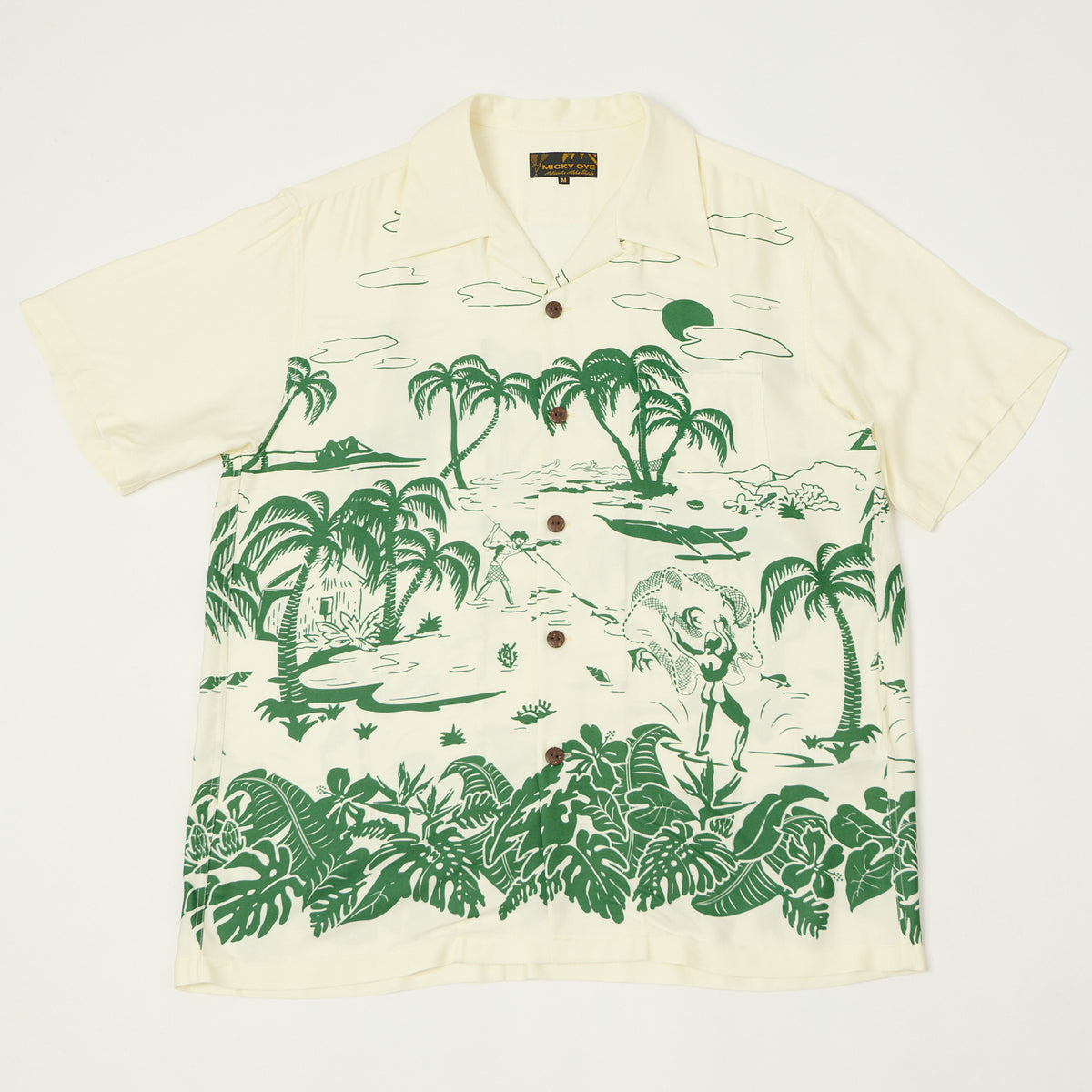 Micky Oye 'Kalalau' Aloha Shirt - Cream