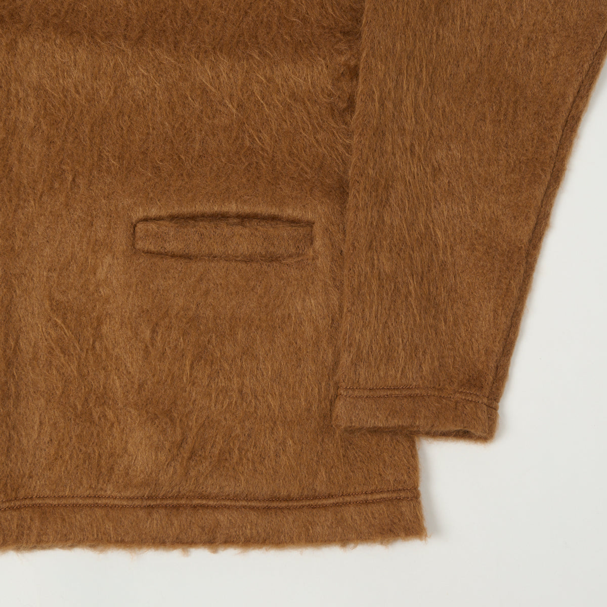 Monitaly x Minami 'Shoten' Shaggy-V Cardigan - Solid Camel