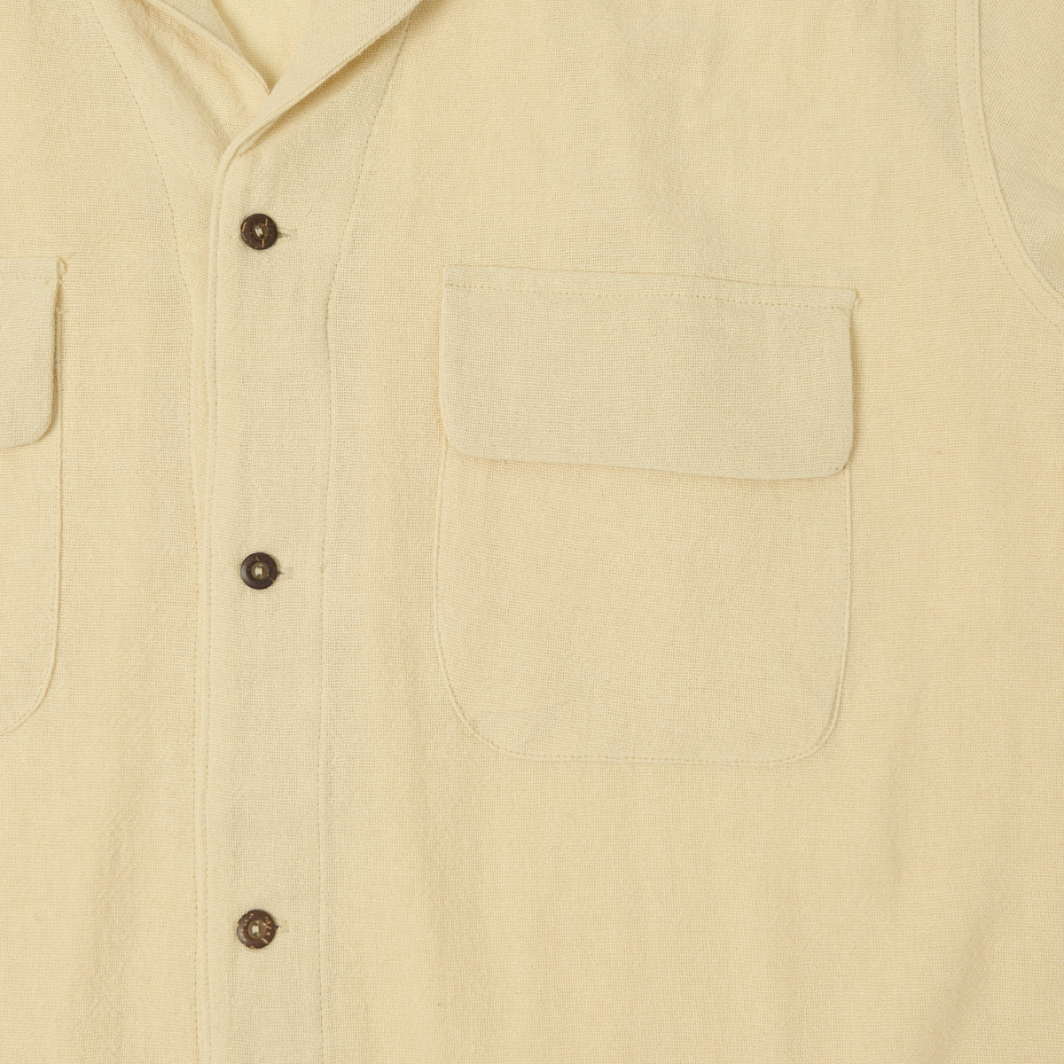 Monitaly 'Milano' 1950s Camp Collar Shirt - Tropical Natural