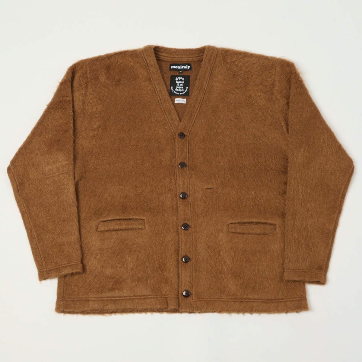 Monitaly x Minami 'Shoten' Shaggy-V Cardigan - Solid Camel