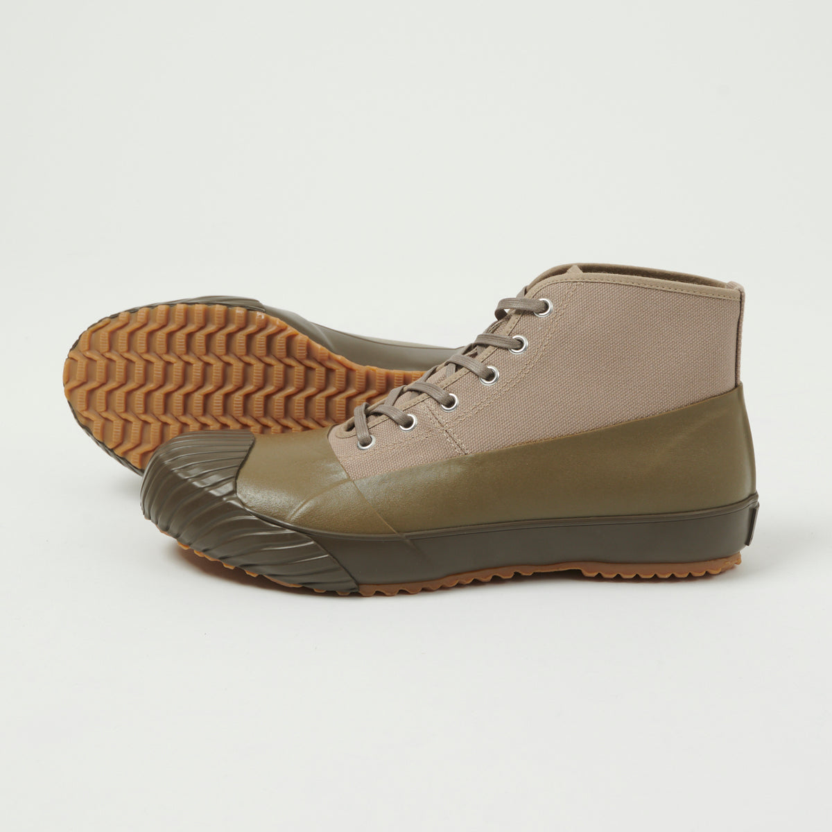 Moonstar 'Alweather' Rubber Covered Hi-Top Sneaker - Grege