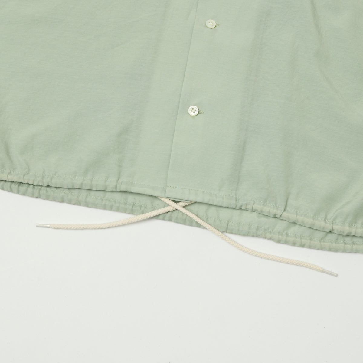 Nanamica Open Collar Rayon Shirt - Coral Green