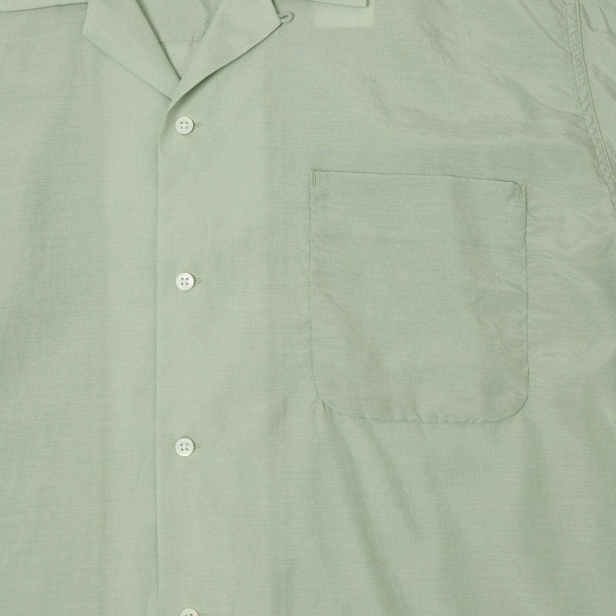 Nanamica Open Collar Rayon Shirt - Coral Green