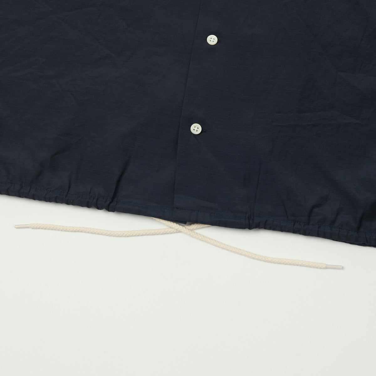 Nanamica Open Collar Rayon Shirt - Navy