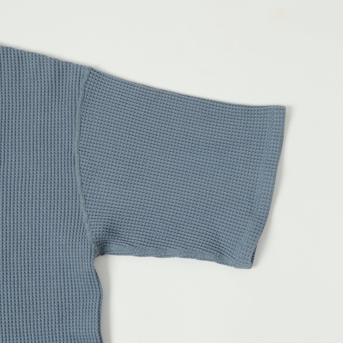 Nanamica Henley Neck Thermal T-Shirt - Blue Gray