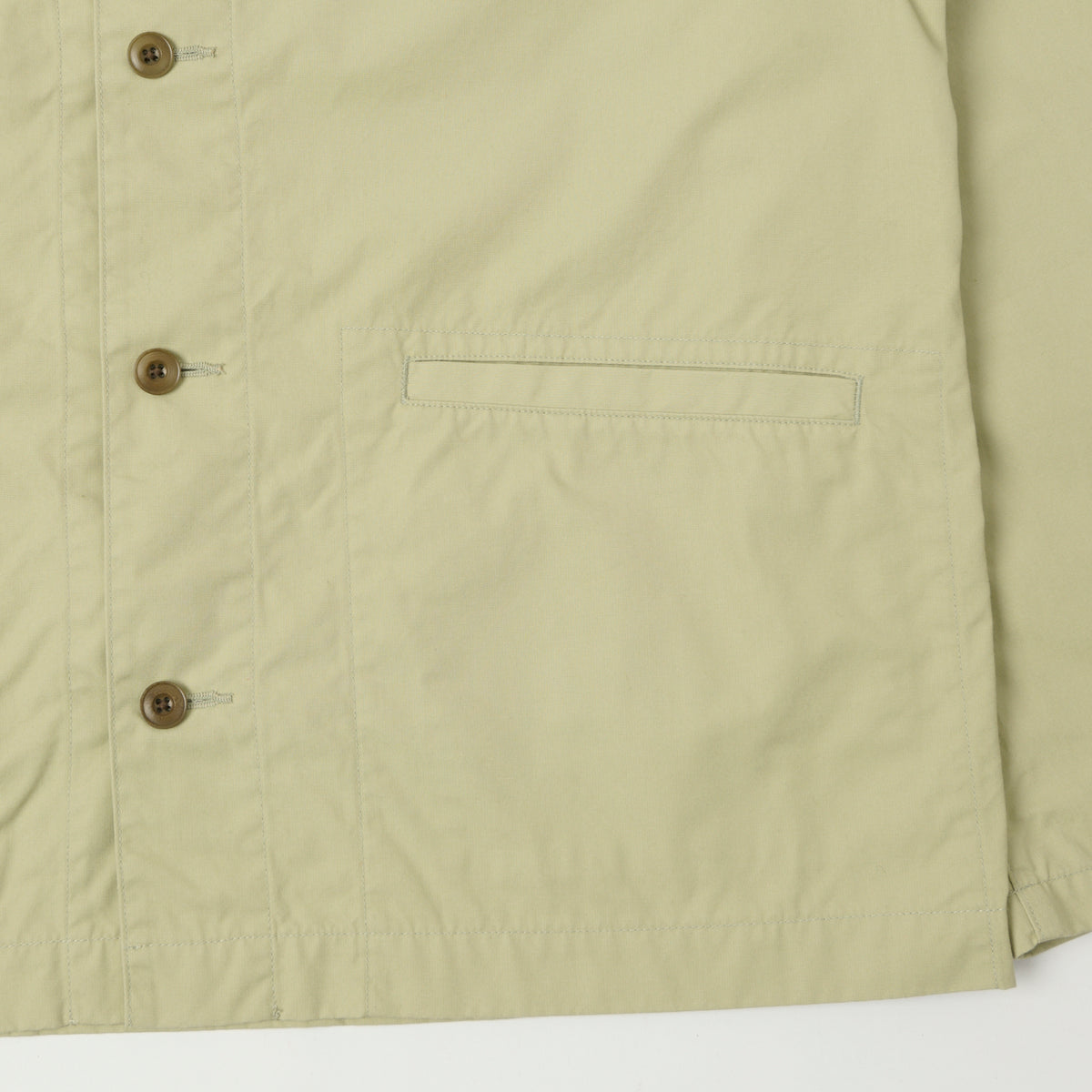 Nanamica Band Collar Shirt Jacket - Light Green