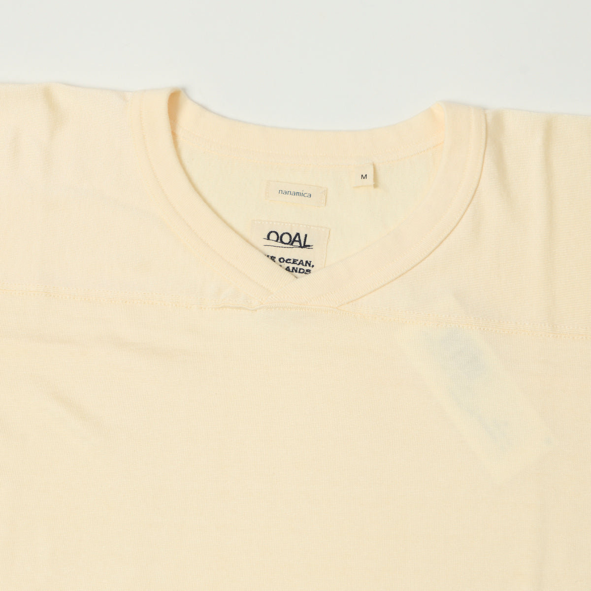 Nanamica Rayon Cotton Football T-Shirt - Ivory