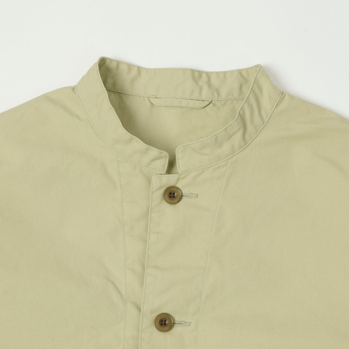 Nanamica Band Collar Shirt Jacket - Light Green