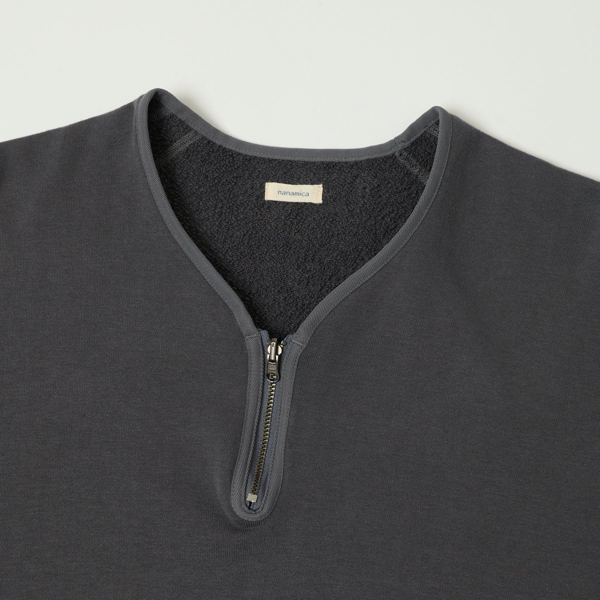 Nanamica Reversible Half Zip Sweatshirt - Charcoal Gray