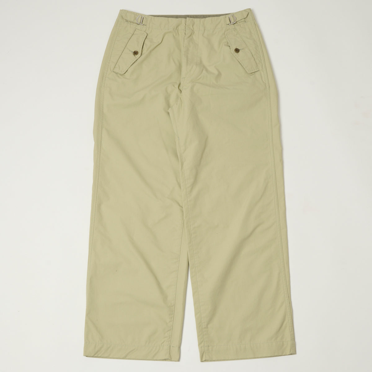 Nanamica Side Belt Wide Pants - Light Green