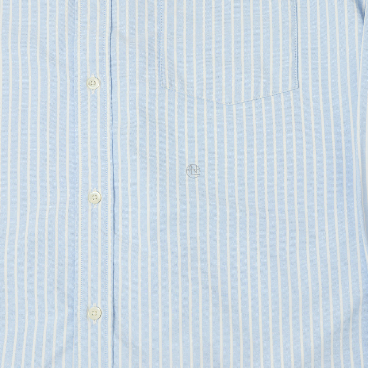 Nanamica Button Down Stripe Wind Shirt - Navy