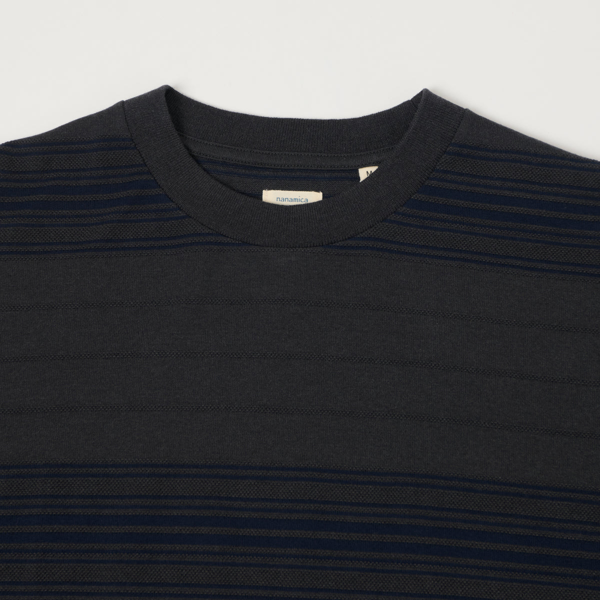 Nanamica Classic Striped T-Shirt - Charcoal