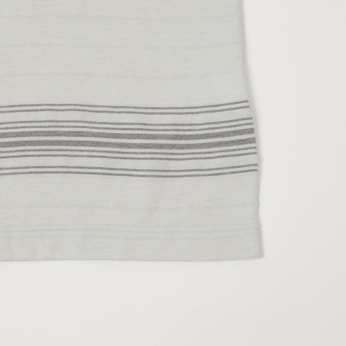 Nanamica Classic Striped T-Shirt - Light Grey
