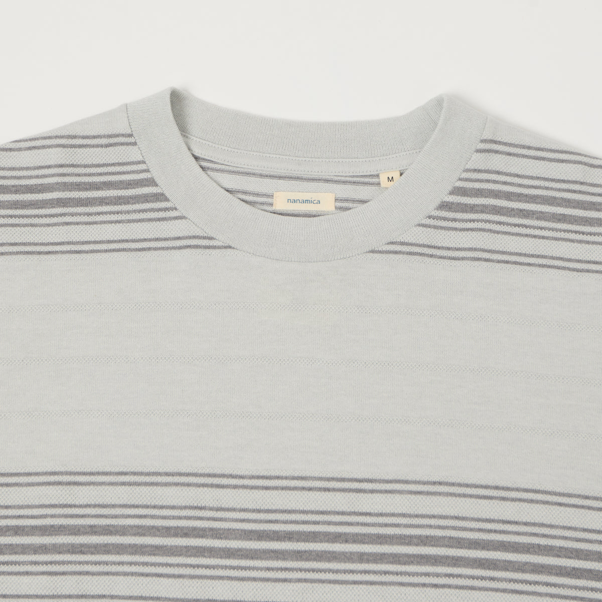 Nanamica Classic Striped T-Shirt - Light Grey