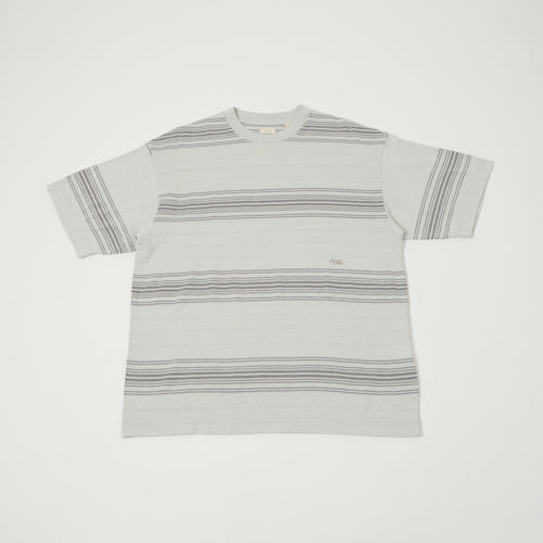 Nanamica Classic Striped T-Shirt - Light Grey