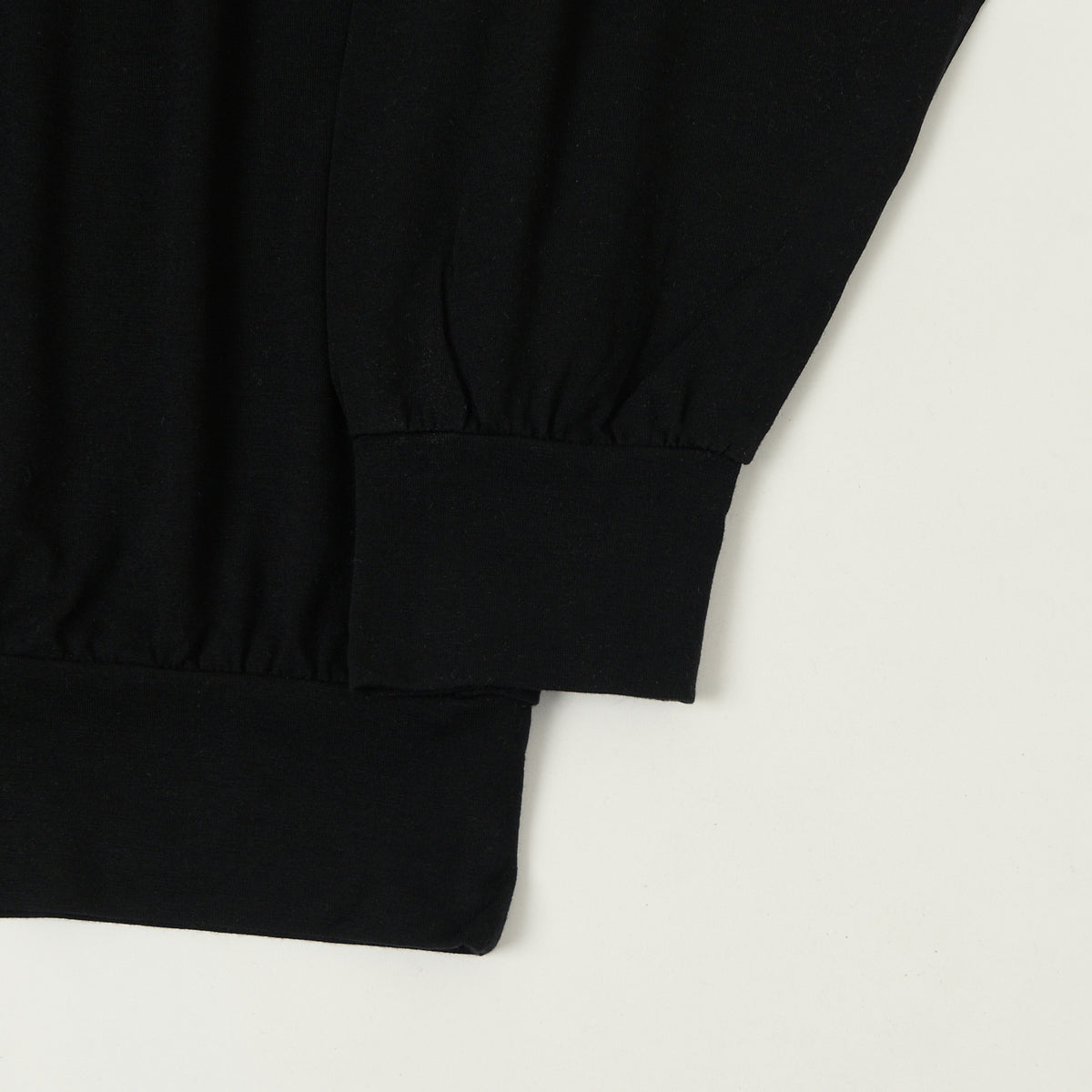 Nanamica Superfine Wool Jersey Polo Shirt - Black