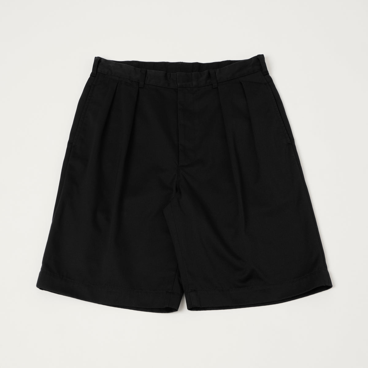Nanamica Pleated Chino Shorts - Black