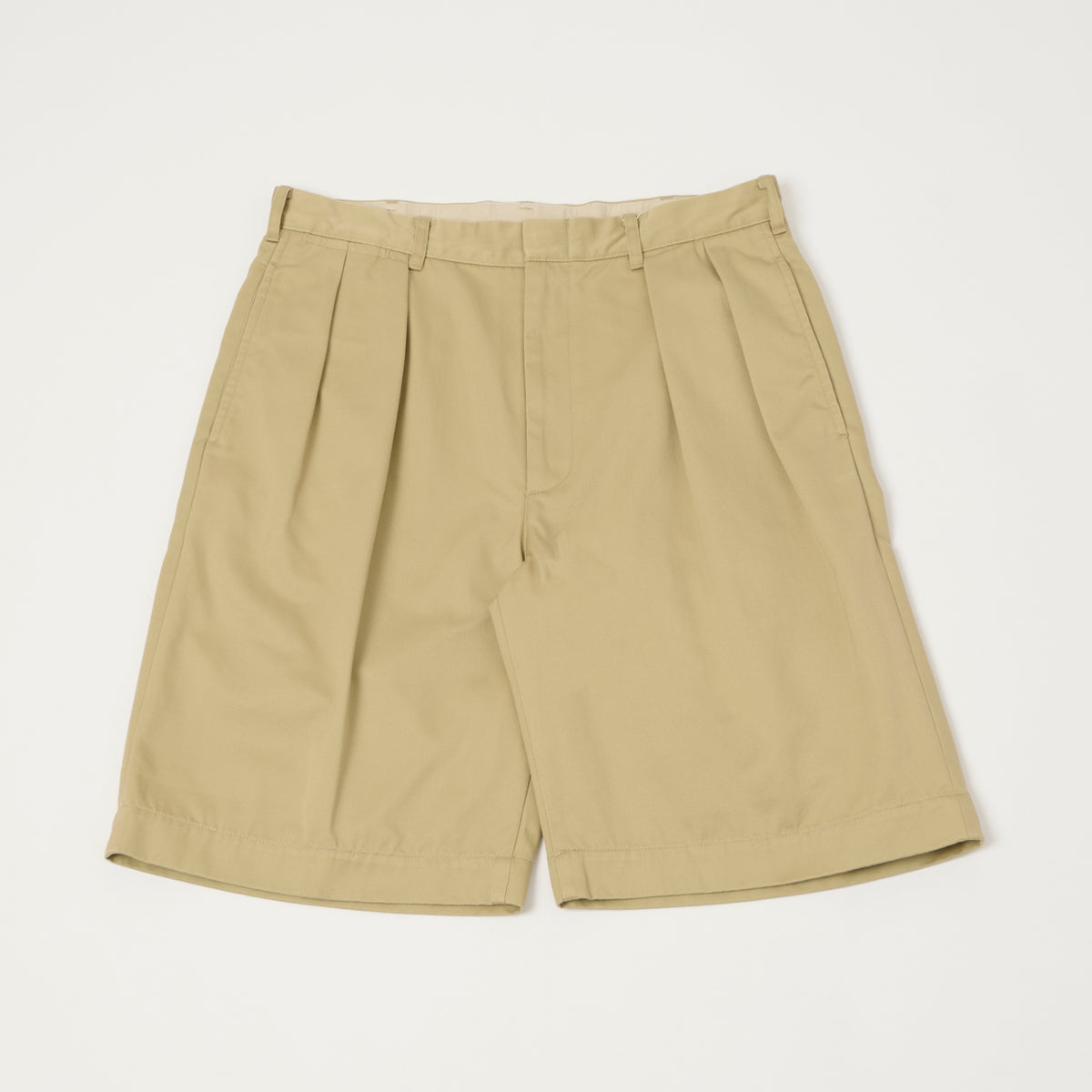 Nanamica Pleated Chino Shorts - Khaki