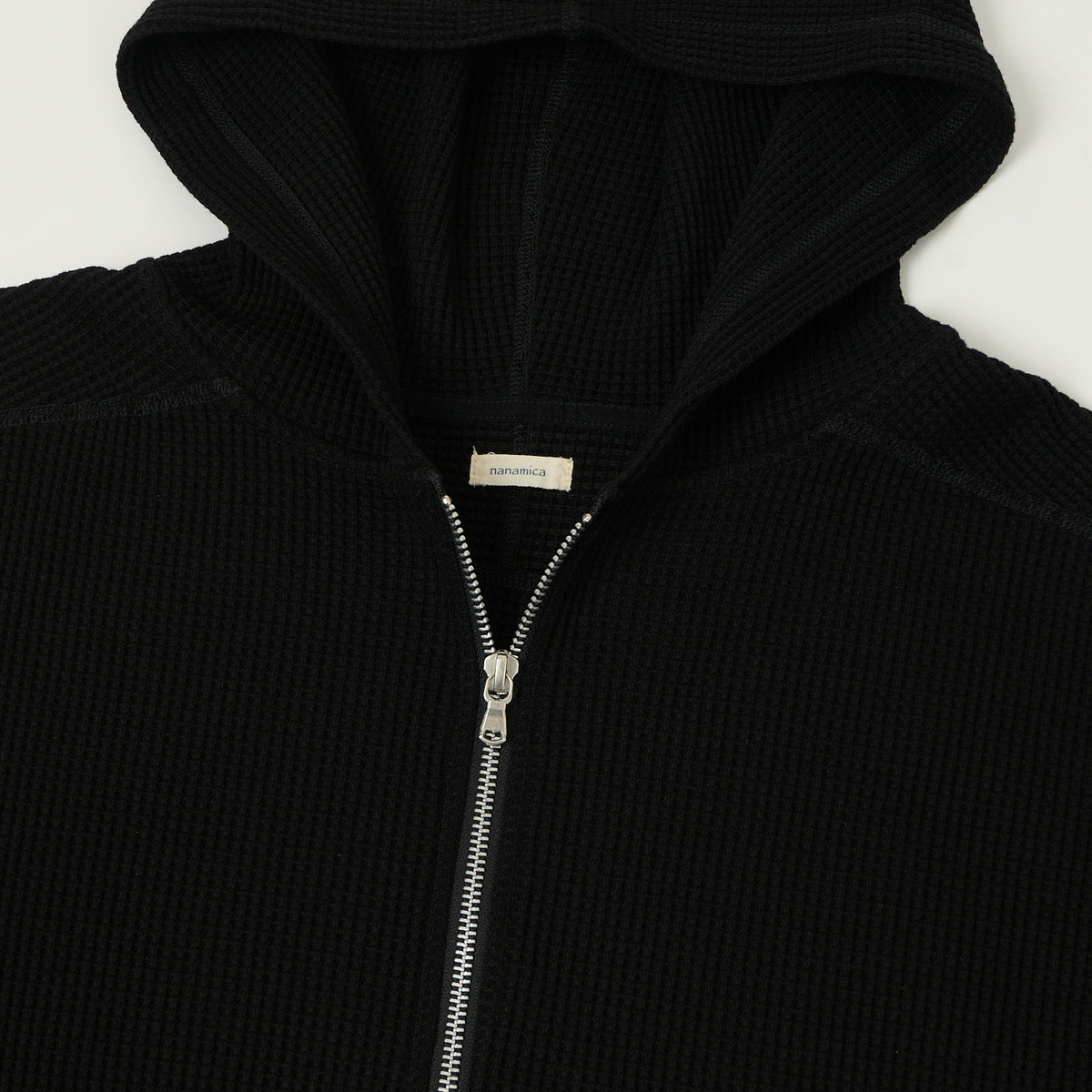Nanamica Zip Through Thermal Hoodie - Black