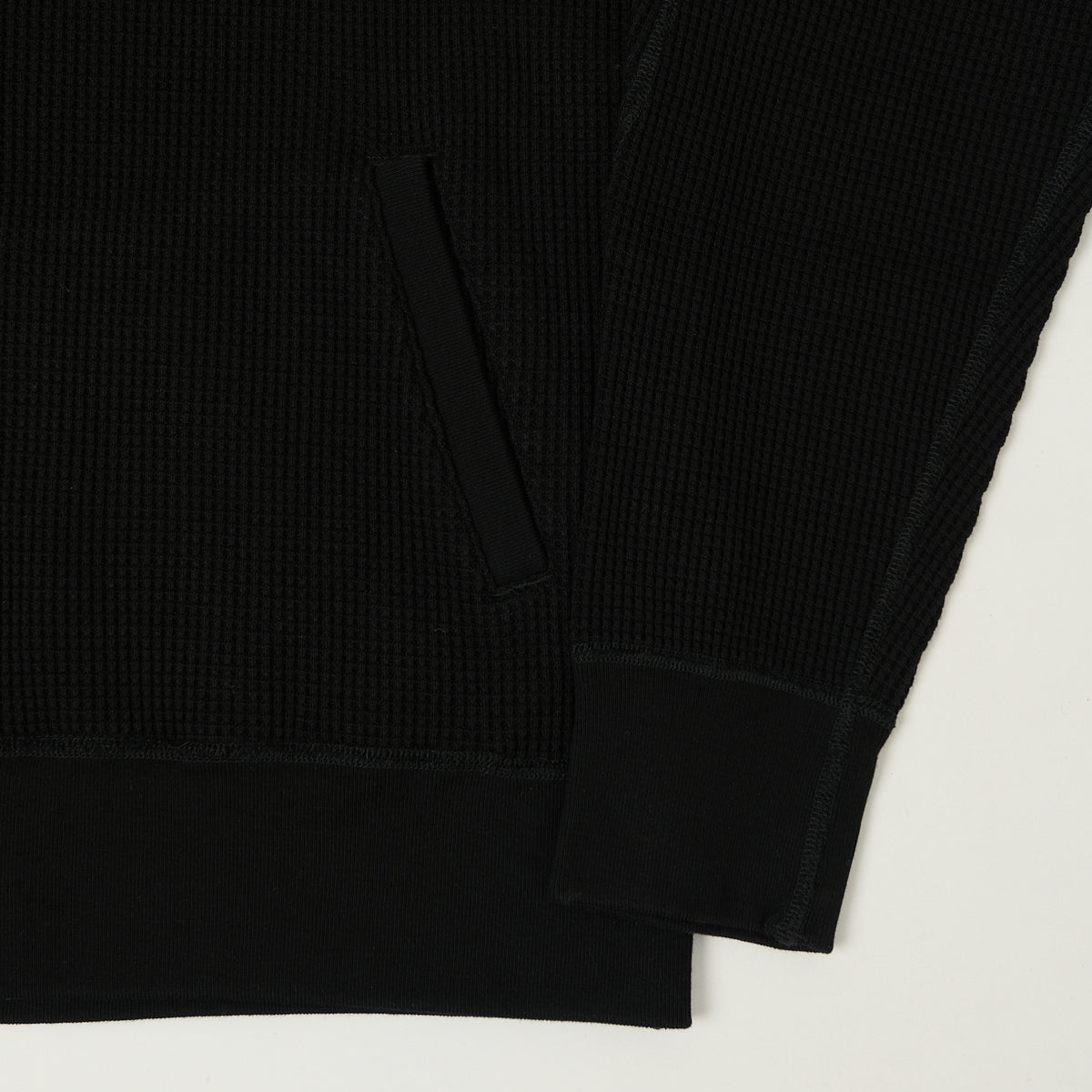 Nanamica Zip Through Thermal Hoodie - Black