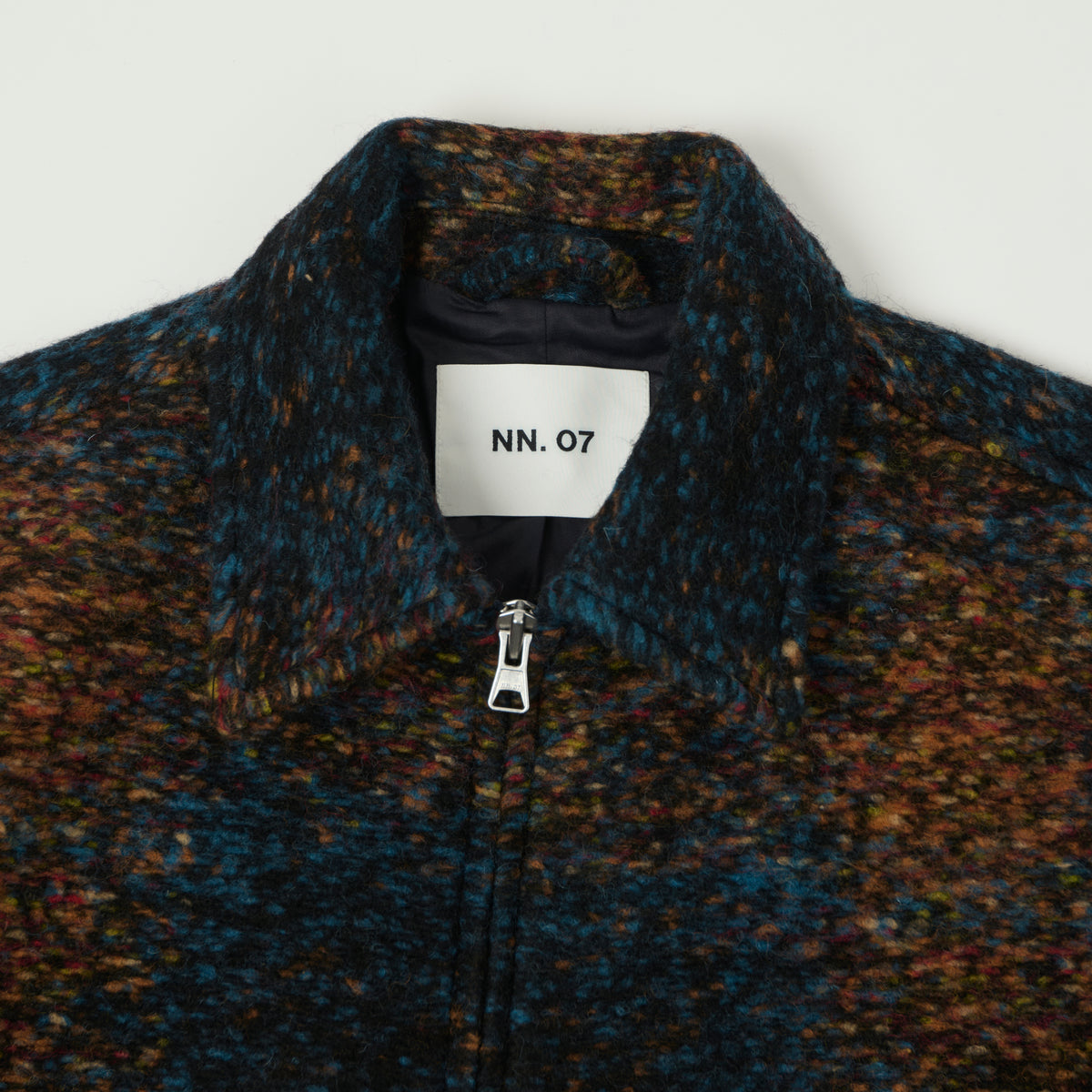 NN07 'Gael' Wool Jacket - Blue Jacquard