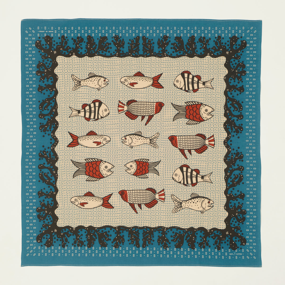 One Ear Brand 'Sakana' Bandana - White Mosaic