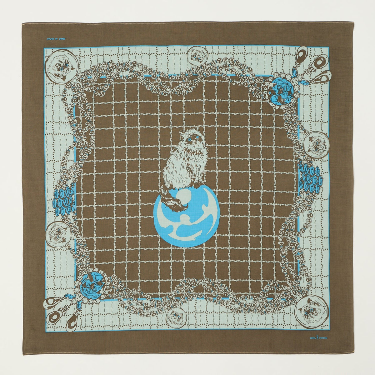 One Ear Brand 'Ore-Ossan' Bandana - Pearl Grey